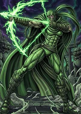 Green Ninja Archer with Energy Bow