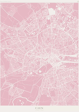Caen Map Poster