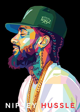 Nipsey Hussle Pop Art Portrait