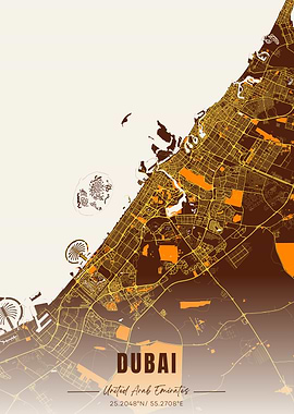 Dubai City Map