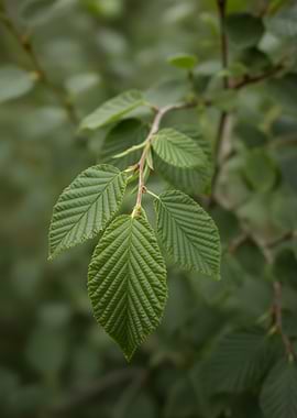 Green Leaves on a Branch