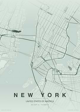 New York City Map Art