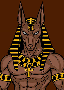 Anubis Egyptian God Illustration