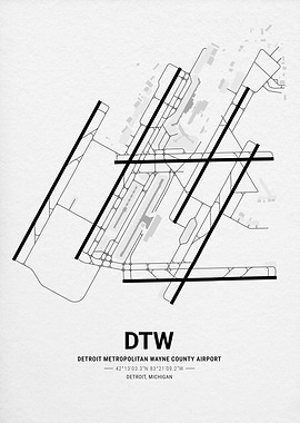 Detroit Metropolitan Wayne County Airport Map