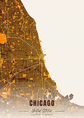 Chicago City Map Art