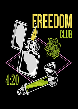 Freedom Club 4:20 Lighter and Pipe