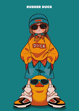 Anime Girl with Rubber Duck
