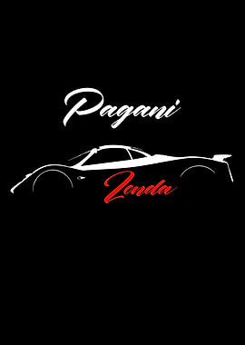 Pagani Zonda Car Silhouette