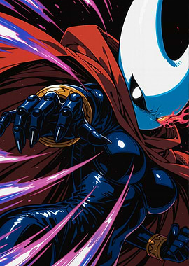 Comic Book Character with Red Cape