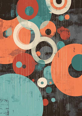 Retro Abstract Circles Pattern