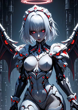 Cyberpunk Angel Warrior