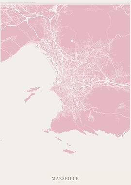 Marseille Map Poster