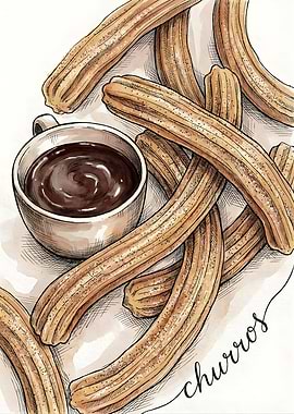 Churros with Chocolate Dip