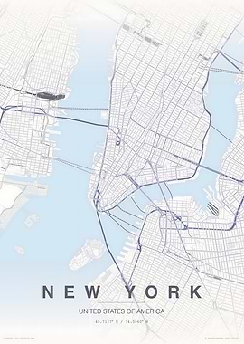 New York City Map Art