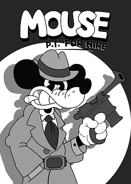 Detective Mouse with Gun