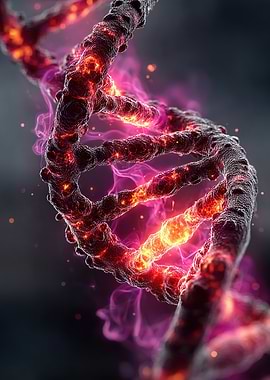 Fiery DNA Helix