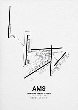 Amsterdam Airport Schiphol AMS Airport Map