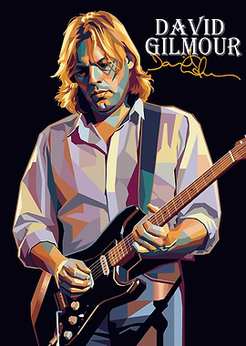 David Gilmour Playing Guitar