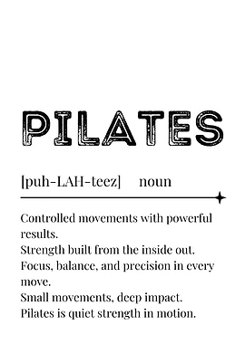 Pilates Definition Poster