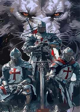 Knights Templar and Lion