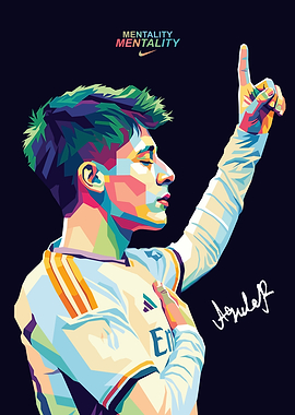 Footballer in Pop Art Style