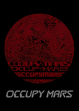 Occupy Mars Text Art