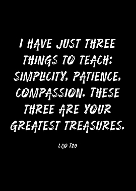 Lao Tzu Quote on Treasures