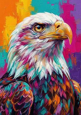 Colorful Eagle Portrait