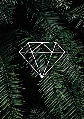 Geometric Diamond on Greenery