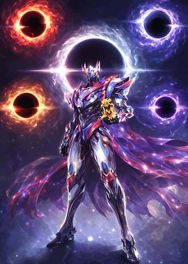 Cosmic Warrior with Black Holes