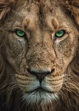 Close-up of a Lion's Face