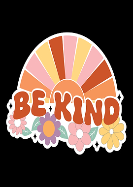 Be Kind Retro Floral Rainbow
