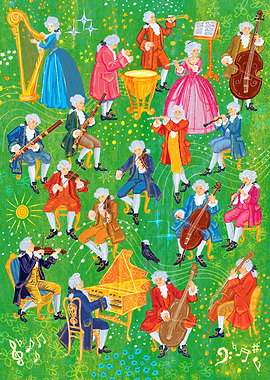 Baroque Orchestra Playing Music Outdoors