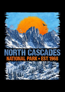 North Cascades National Park Vintage Poster