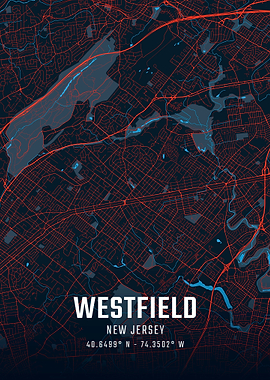 Westfield New Jersey City Map