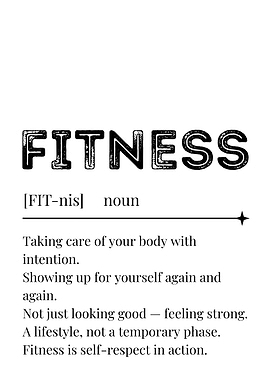 Fitness Definition Poster