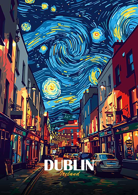 Dublin Starry Night Street Art