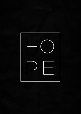 Minimalist Hope Text Art