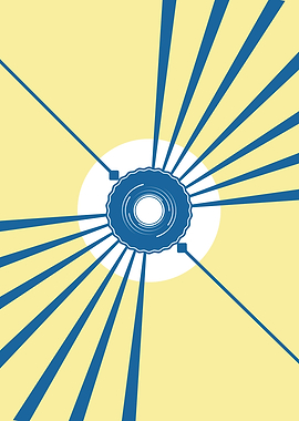 The Radiance - Abstract Sunburst with Central Swirl