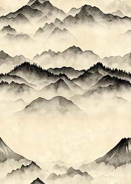 Misty Mountain Landscape