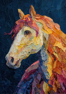 Textured Horse Portrait