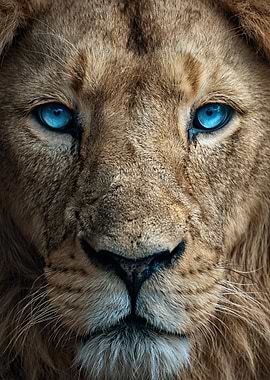 Close-up of a Lion's Face