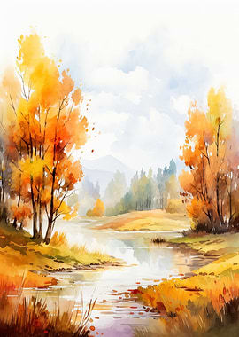 Autumn Landscape Painting