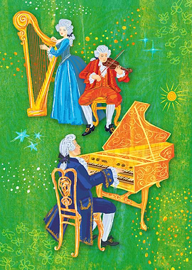 Classical Musicians in a Garden