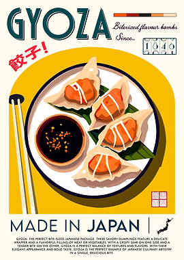 Gyoza Japanese Dumplings Poster