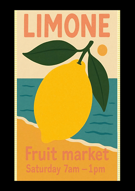 Limone Fruit Market Poster