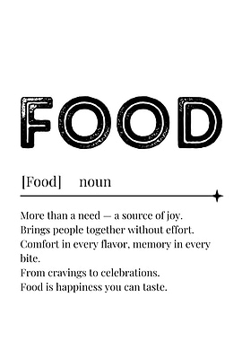 Food Definition Poster
