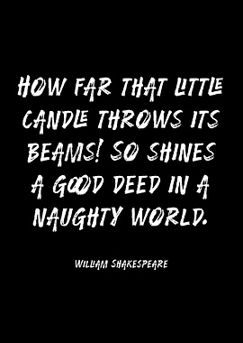 Shakespeare quote about good deeds