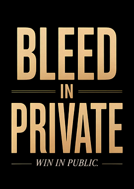Bleed in Private, Win in Public quote