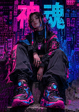 Aesthetic Cyberpunk Girl